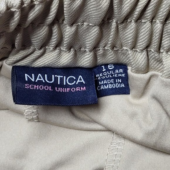 NWT‎ NAUTICA Girls School Uniform Khaki Skort Skirt Scooter Size 16 Regular - Picture 9 of 12